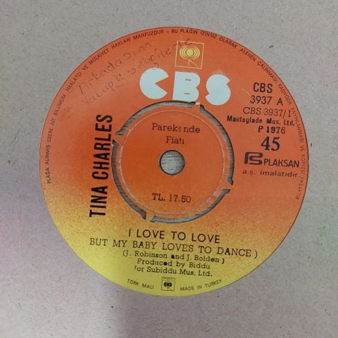 Tina Charles – I Love To Love 45LİK PLAK