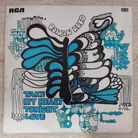 Roman Reed – Take My Heart Tonight, Love / Lady Of Spain 45LİK PLAK (BETÜL ATLI ÇİZİM)