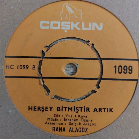 Rana Alagöz – Sevgiliye / Herşey Bitmiştir Artık 45LİK PLAK