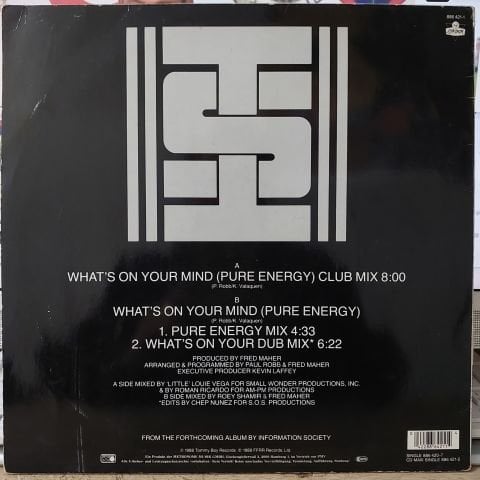 Information Society – What's On Your Mind (Pure Energy) LP PLAK