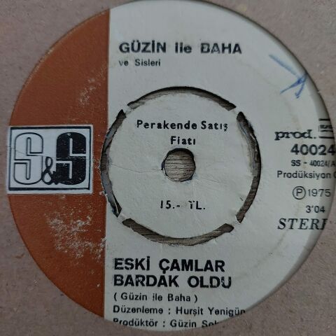 GÜZİN İLE BAHA - GENÇLİK BAŞIMDA DUMAN 45LİK PLAK
