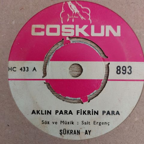 Şükran Ay – Aklın Para Fikrin Para / Kalbine Kilit Vuramazdım Ya 45LİK PLAK