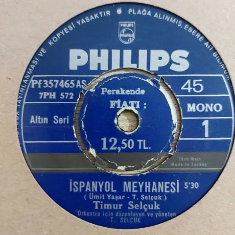 Timur Selçuk – İspanyol Meyhanesi / Beyaz Güvercin 45LİK PLAK