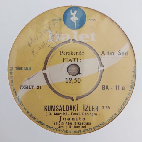 JUANİTO - KUMSALDAKİ İZLER 45LİK PLAK