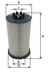 Mercedes Benz Actros I (950.003-954.532) 96-03, Actros I MP2+MP3 (930,932,933,934) 03-, Axor I (375.301-408/944.032-233) 01-04, Axor II (940,942,943,944,950,954) 04- Yakıt Filtre