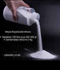 USAGRO K60 MEYVE BÜYÜTÜCÜ GELİŞTİRİCİ POTASYUM+BEYAZ KARBON