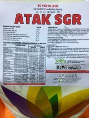 SENFA ATAK SGR Toz Harmanlanmış NK Gübresi 12 - 0 - 6 + (8 MgO) + ME  1 kg