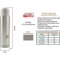 Cooker 0,75 LT Çelik Siyah Termos