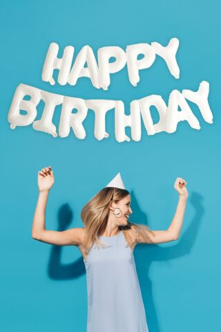 Beyaz Renk Happy Birthday Folyo Balon Seti Doğum Günü Balon Süsleme Seti