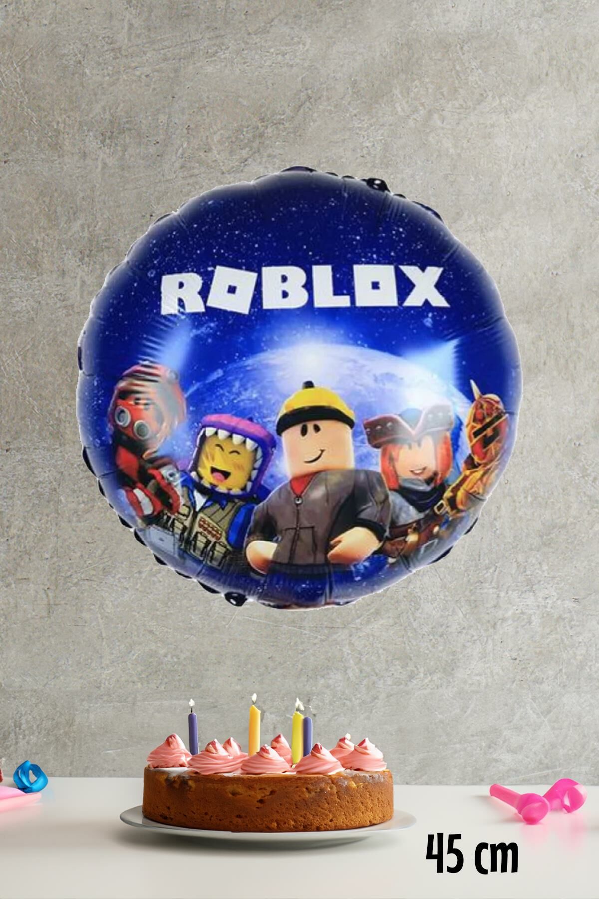 Roblox Yuvarlak Folyo Balon Mavi