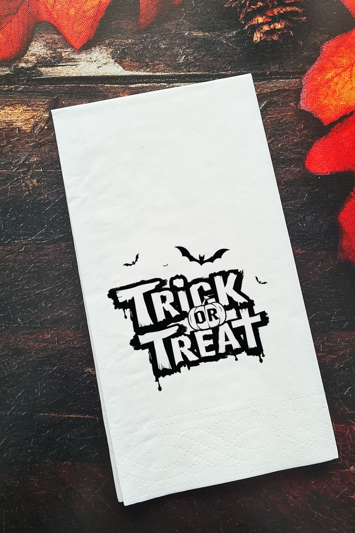 Sunum Peçetesi Cadılar Bayramı Trick or Treat Konuşan Kağıt Peçete