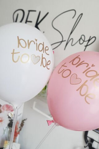 Bride To Be Balonları - Pembe Beyaz 6'lı Paket