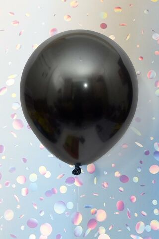 Metalik Siyah Balon 12'' 30 Cm Metalik Balon 10lu Paket