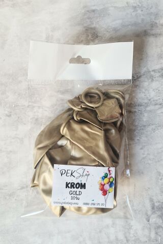 Krom Gold Balon Aynalı Balon 10lu