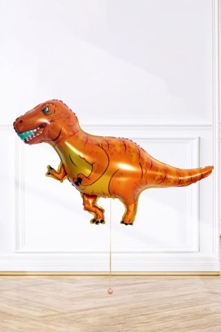 Turuncu T-rex Dinozor Folyo Balon Trex Dinazor Balon 110cm