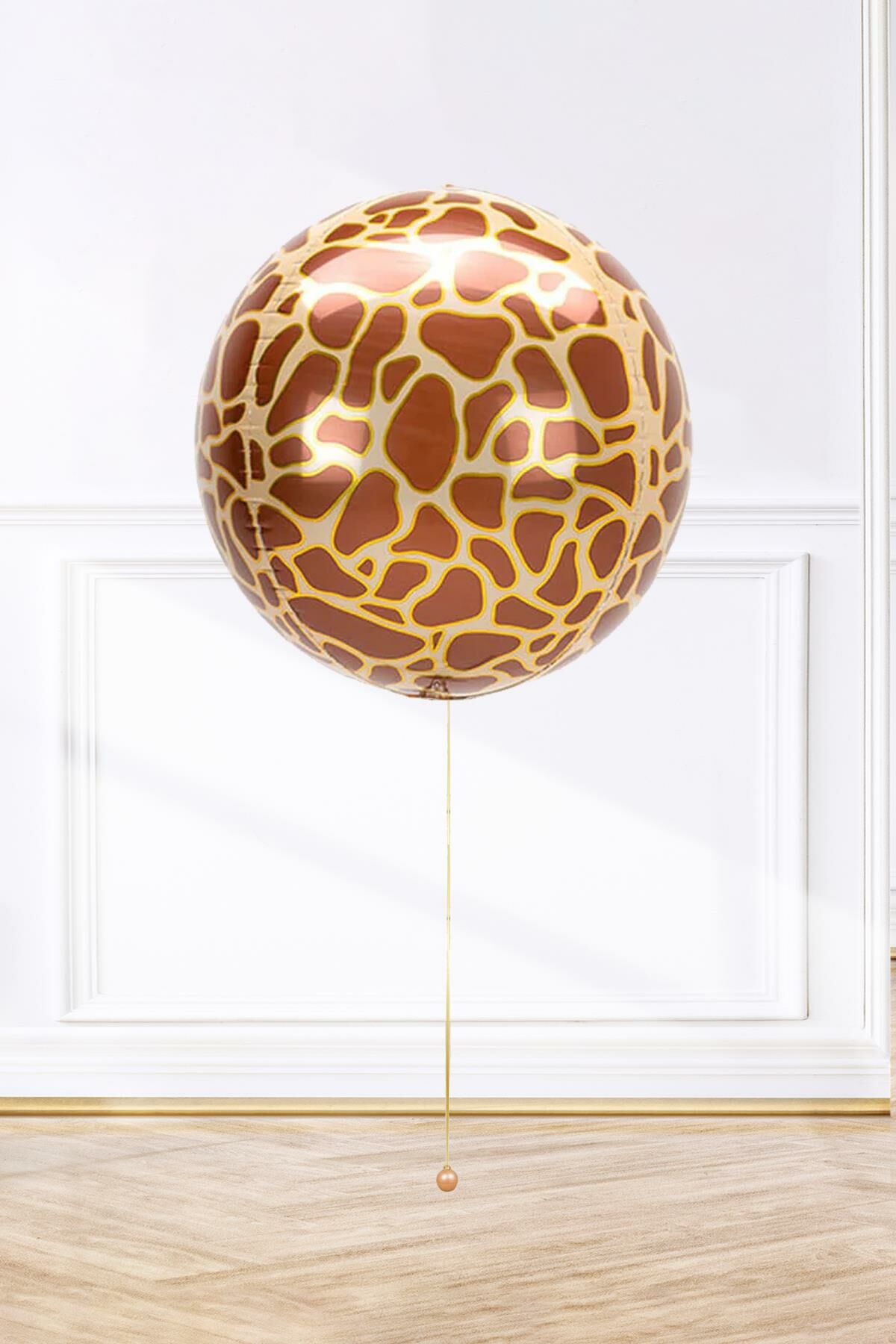 Küre Zürafa Desen Folyo Balon 4D Büyük Boy 55cm