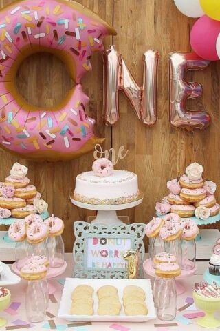 Donut Balon One Balonu 1 Yaş Doğum Günü Balonu