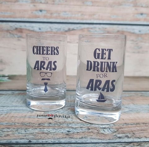 Drunk Baskılı Kişiye Özel Shot Bardağı