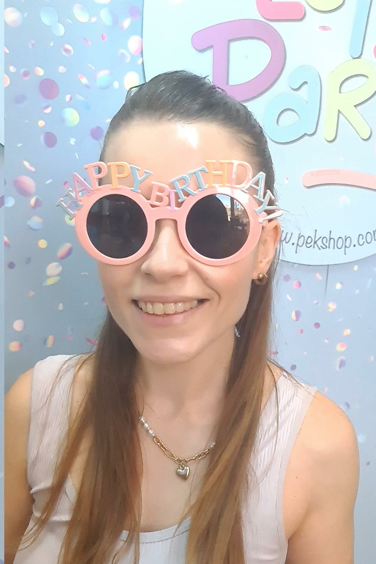 Makaron Happy Birthday Gözlük Doğum Günü Parti Gözlüğü