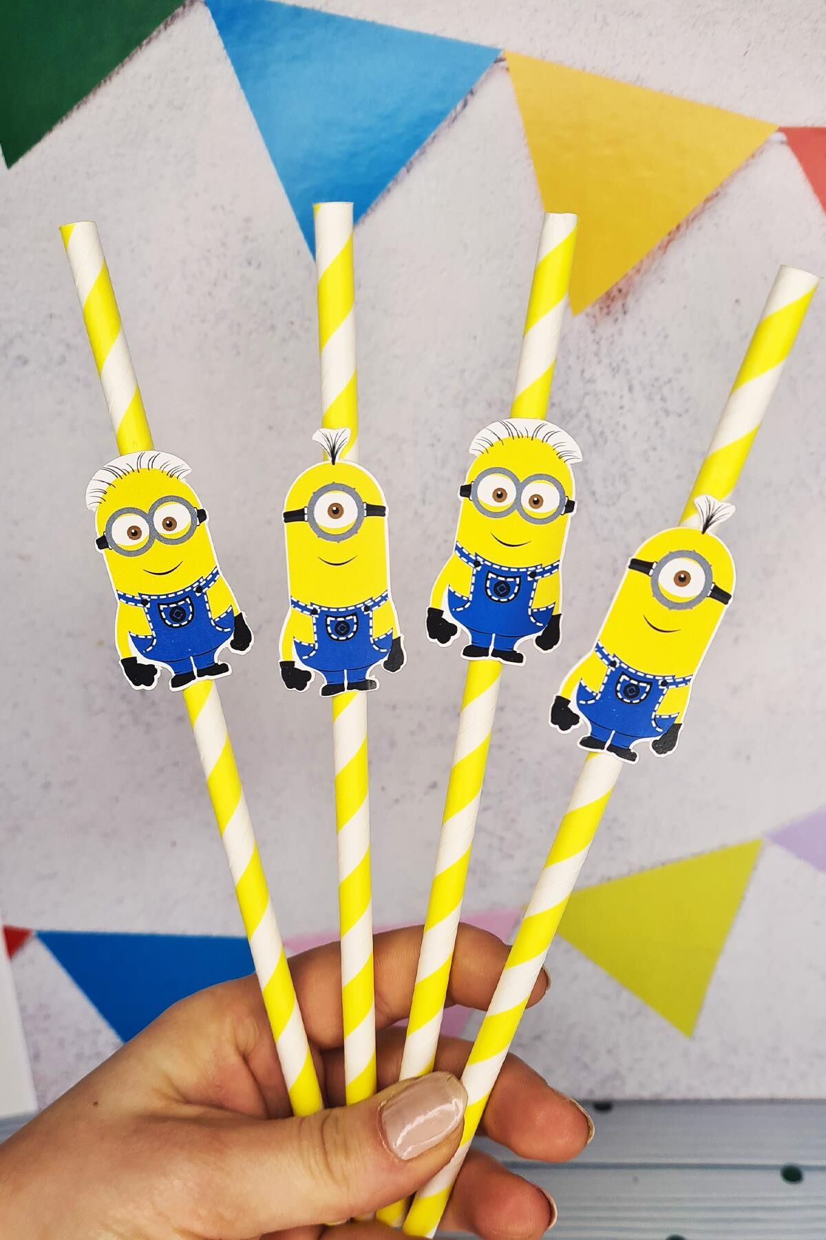 Minions Konsept Pipet Süsleri 10lu Lüks Pipet Paketi