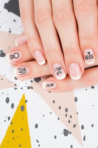 Bride - Gelin Geçici Tırnak Dövmesi - Nail Tattoo