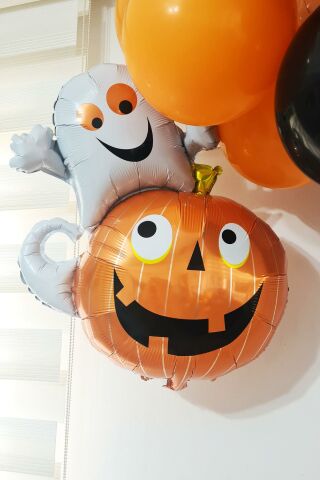 Cadılar Bayramı Sevimli Hayalet Balkabağı Folyo Balon Halloween Balonu