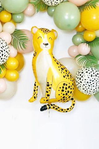 Çita Folyo Balon Safari Tema Doğum Günü Balonları 100cm