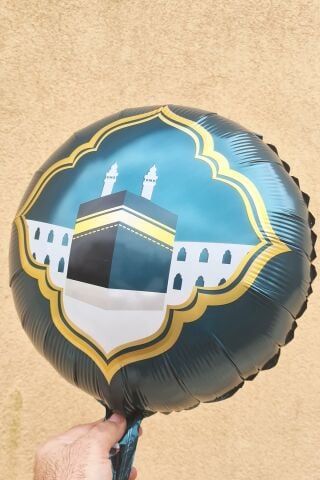 Yuvarlak Kabe Görselli Folyo Balon 18inç  Ramazan Balonları