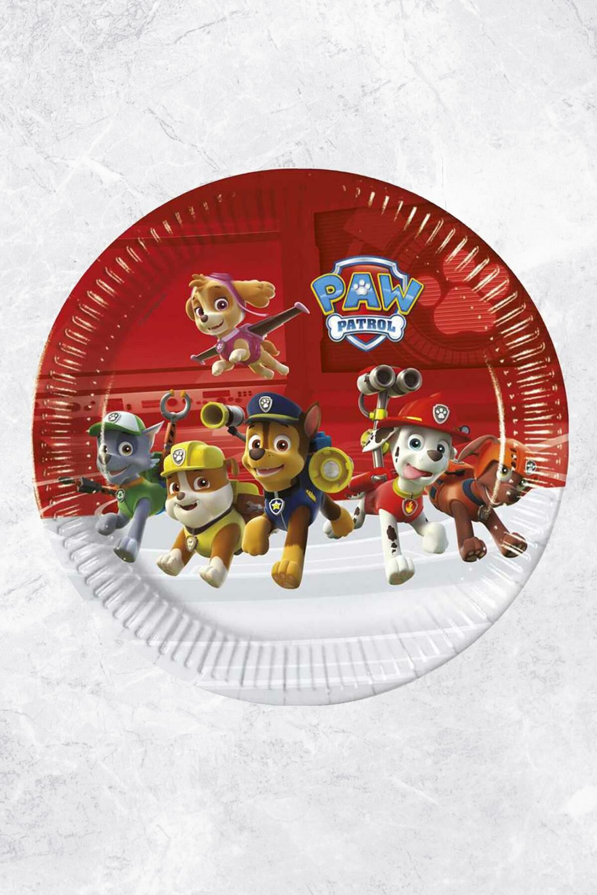 Paw Patrol Konsept Karton Tabak 8 li Paket Lisanlı Paw Patrol Konsept Doğum Günü Tabağı