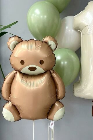 Retro Büyük Ayı Teddy Bear Folyo Balon 65x90