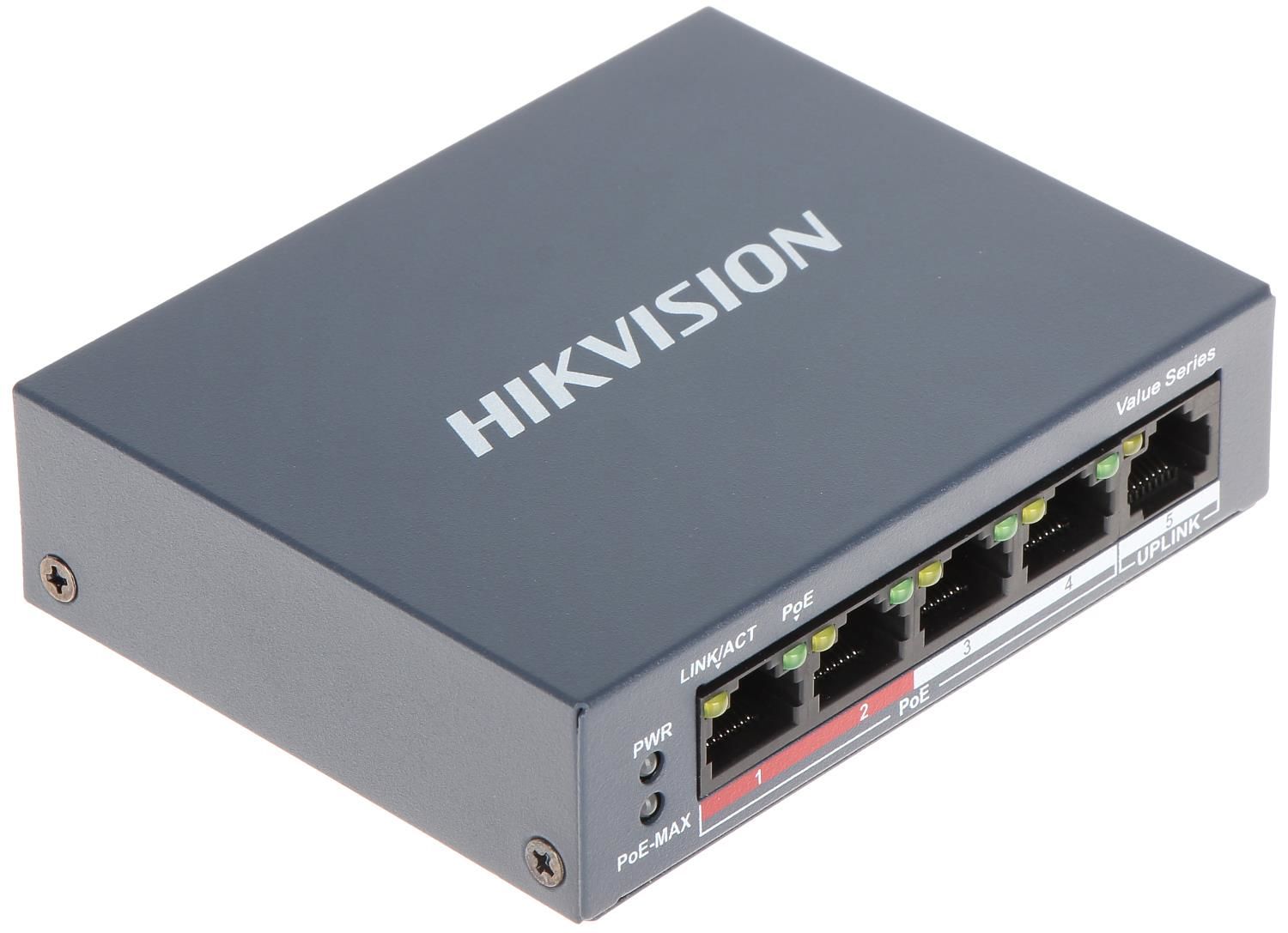 Hikvision DS-3E0105P-E/M(B) 4 Port Poe Switch