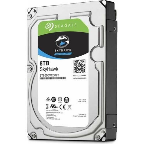 Seagate Skyhawk ST8000VX004 8Tb 7200rpm Sata3 256mb 210mb/S 180tb/Y 7/24 Güvenlik Harddiski