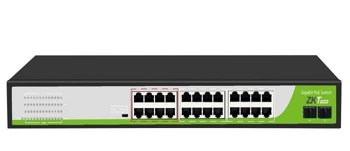 Zkteco PE242-300-G 24 Port Gigabit 2xSfp Uplink Poe Switch