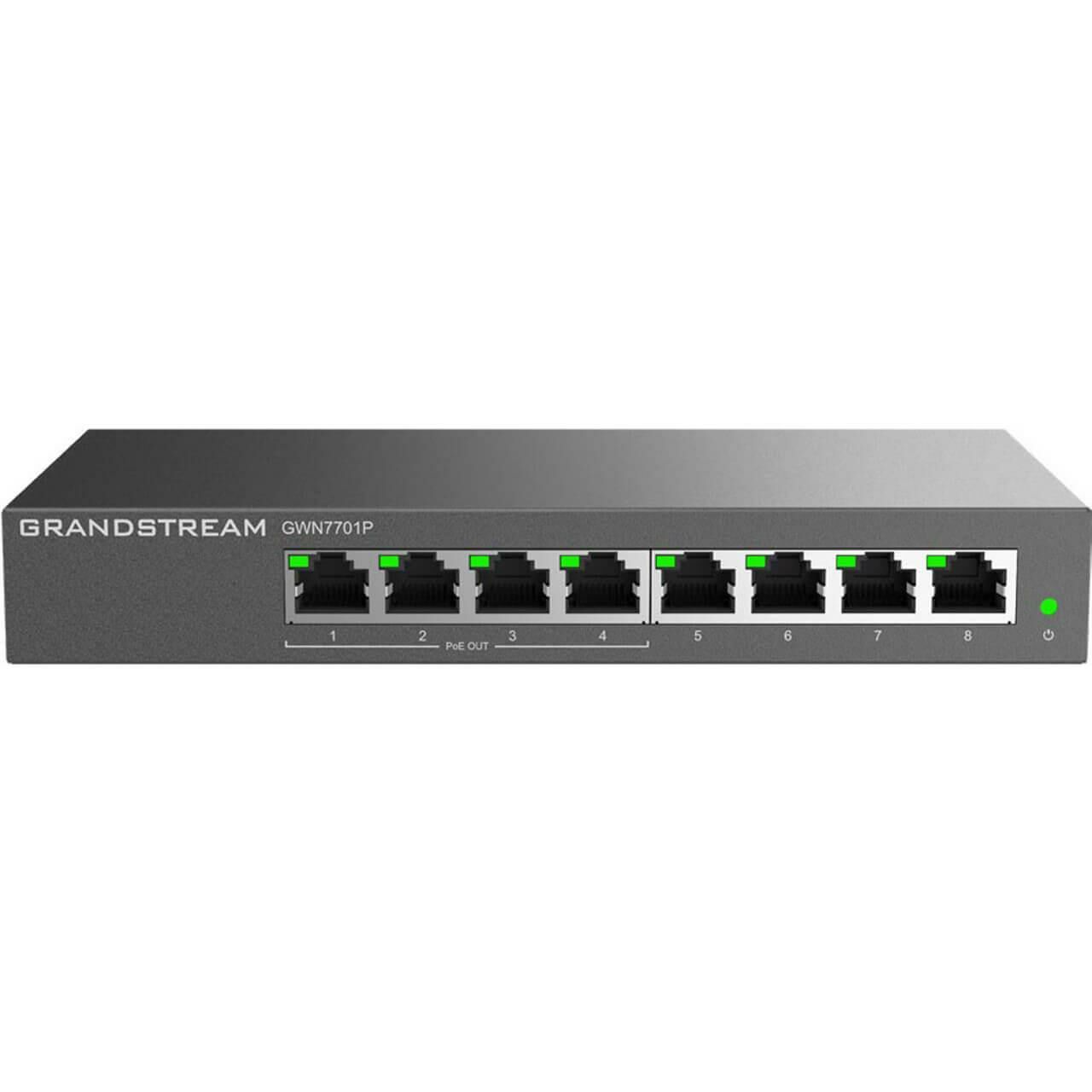 Grandstream GWN7701P 8 Portlu 4 Port Poe Yönetilemez Gigabit Poe Switch