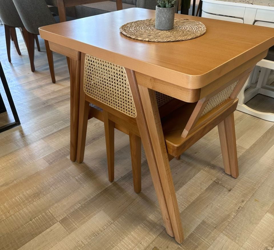2 KİŞİLİK DEREN MASA TAKIMI 60X80 Y:77