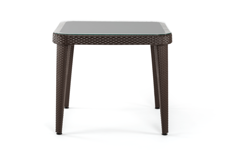RATTAN GÖRÜNÜMLÜ  KARE PLASTİK MASA TAKIMI