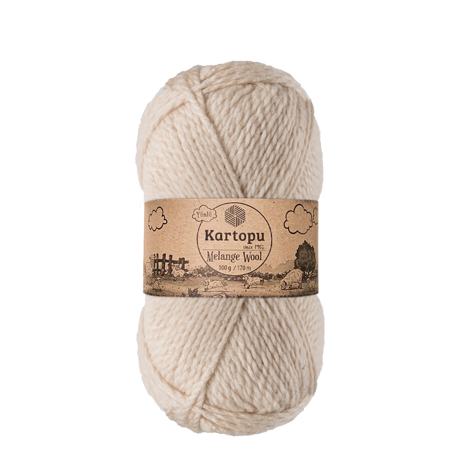 kartopu.com | KARTOPU MELANGE WOOL K855
