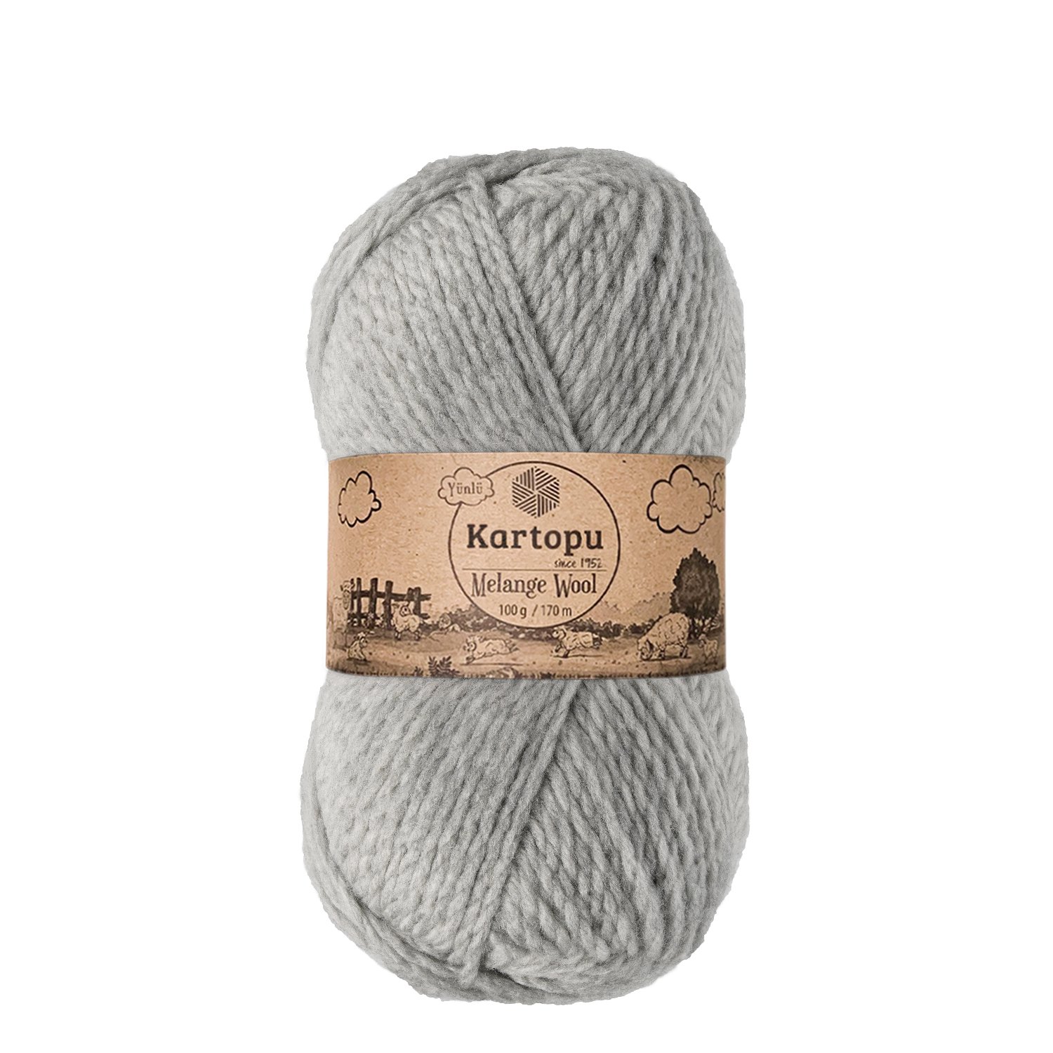 kartopu.com | KARTOPU MELANGE WOOL K1000