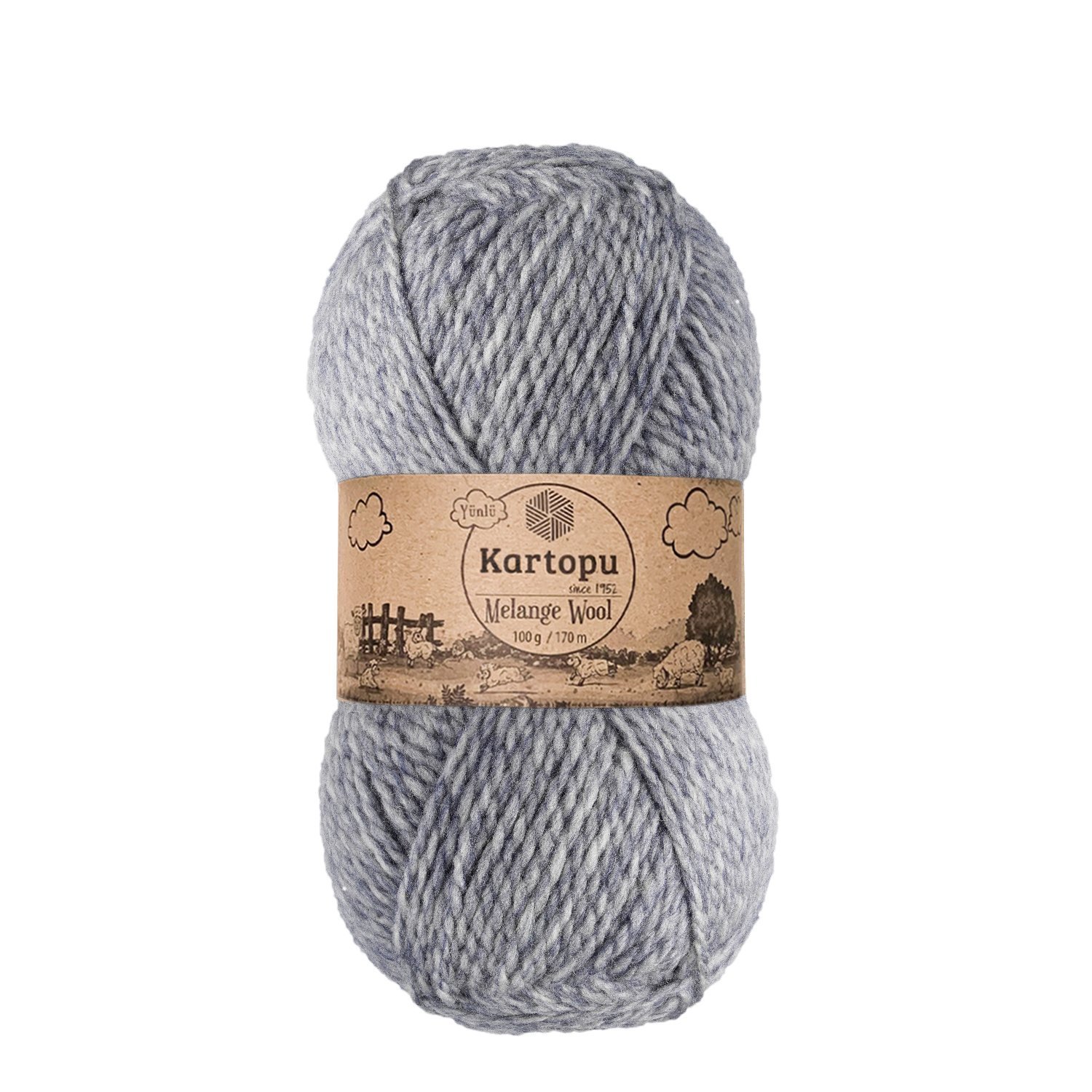 kartopu.com | KARTOPU MELANGE WOOL K9001