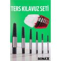 Modacar Ters Kılavuz 6 lı Set Saf Çelik Kırık Civata Vida Sökücü Kırılmış Vida Civata Sökme Aparatı