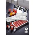 ModaCar Buz Kalıbı KARE İçecek Buz Kalıbı - Mutfak Buz Kalıbı Kolay Çıkarılır Buz Kalıbı 2 ADET