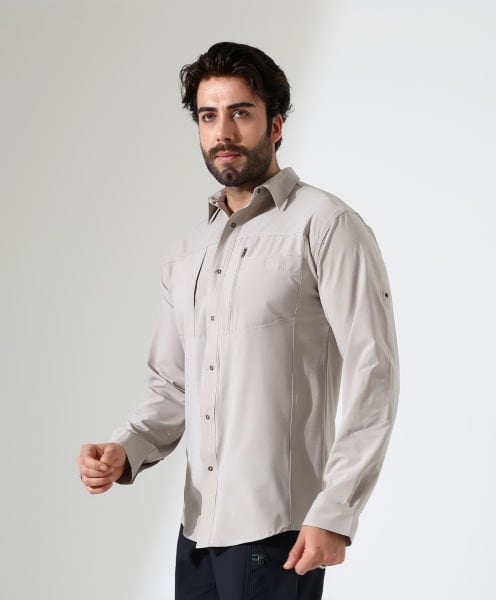 Erkek Outdoor Taktik Gömlek Armour Taş Beyazı