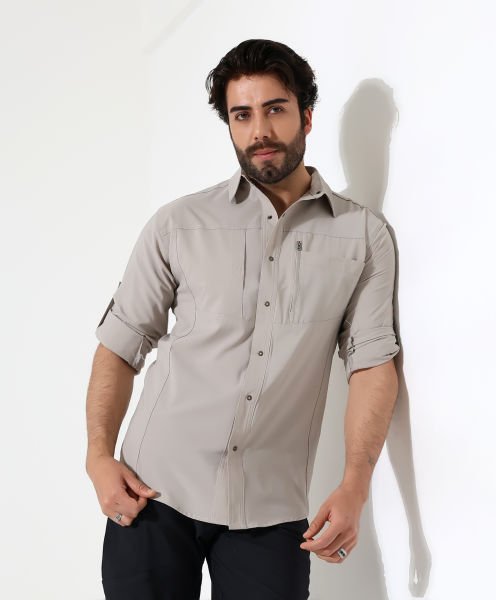 Erkek Outdoor Taktik Gömlek Armour Taş Beyazı