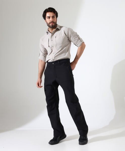 Erkek Outdoor Kışlık Softshell Pantolon Siyah