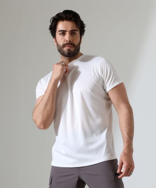 Erkek Outdoor T-shirt Beyaz