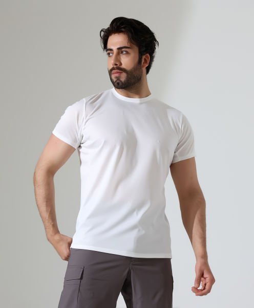 Erkek Outdoor T-shirt Beyaz