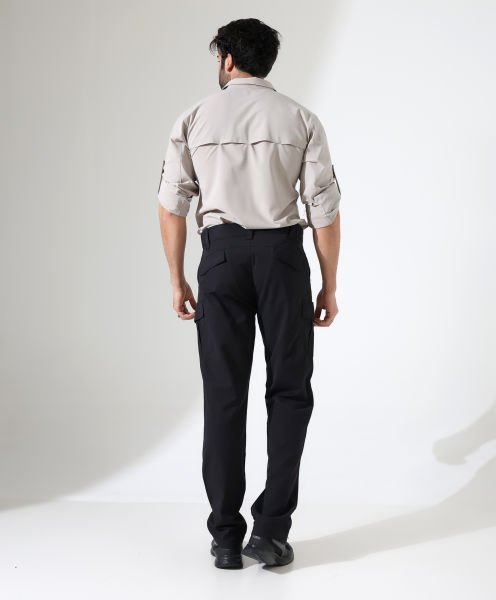 Erkek Outdoor Taktik Pantolon Hareketli Bel Siyah