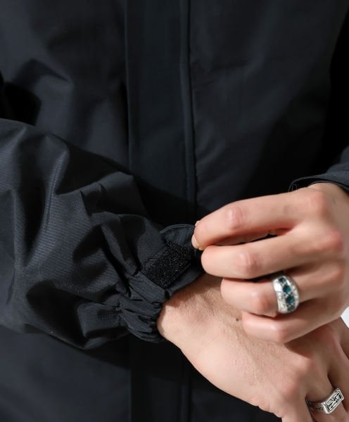 Erkek Outdoor Teknik Ceket Yağmurluk Siyah