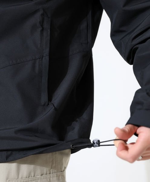 Erkek Outdoor Teknik Ceket Yağmurluk Siyah