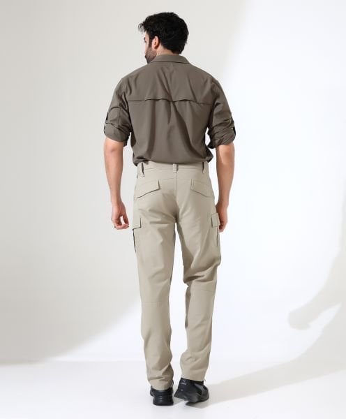 Erkek Outdoor Taktik Pantolon Hareketli Bel Bej